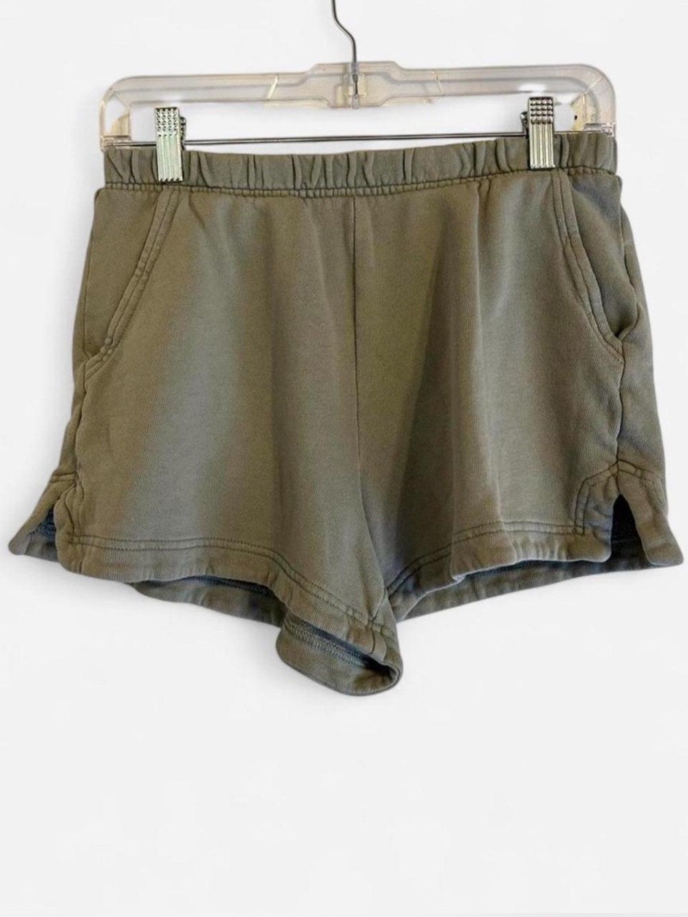Aerie Olive Green Lounge Shorts Size S/P Soft Knit Pull On Shorts